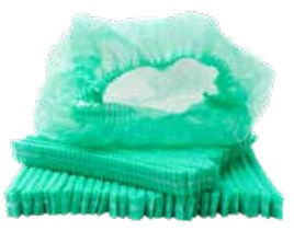 Mop Cap Double Elastic 18" White 100/Pack